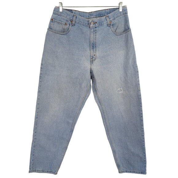 Levis 560 Mens W 36 L 30 Loose Fit Jeans W36‎ L30 Light Wash Distressed Denim - Picture 1 of 15